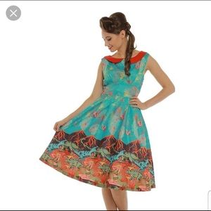 Lindy Bop dinosaur swing dress